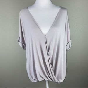 Double Zero Surplice Plunging Neckline Top